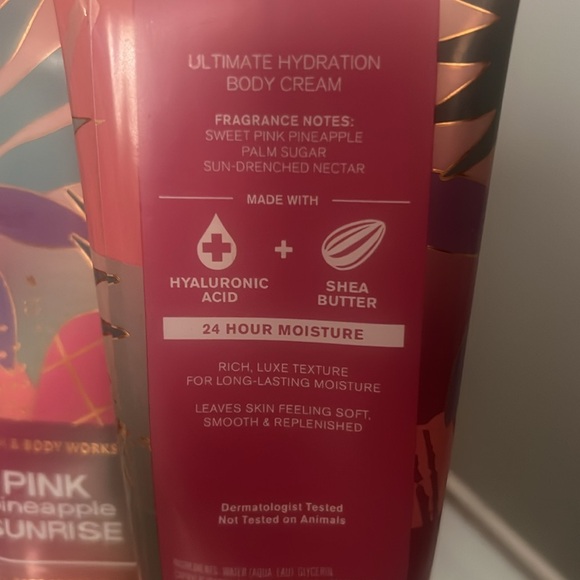 Bath and Body Works Pink Pineapple Sunrise body creams - Picture 2 of 2
